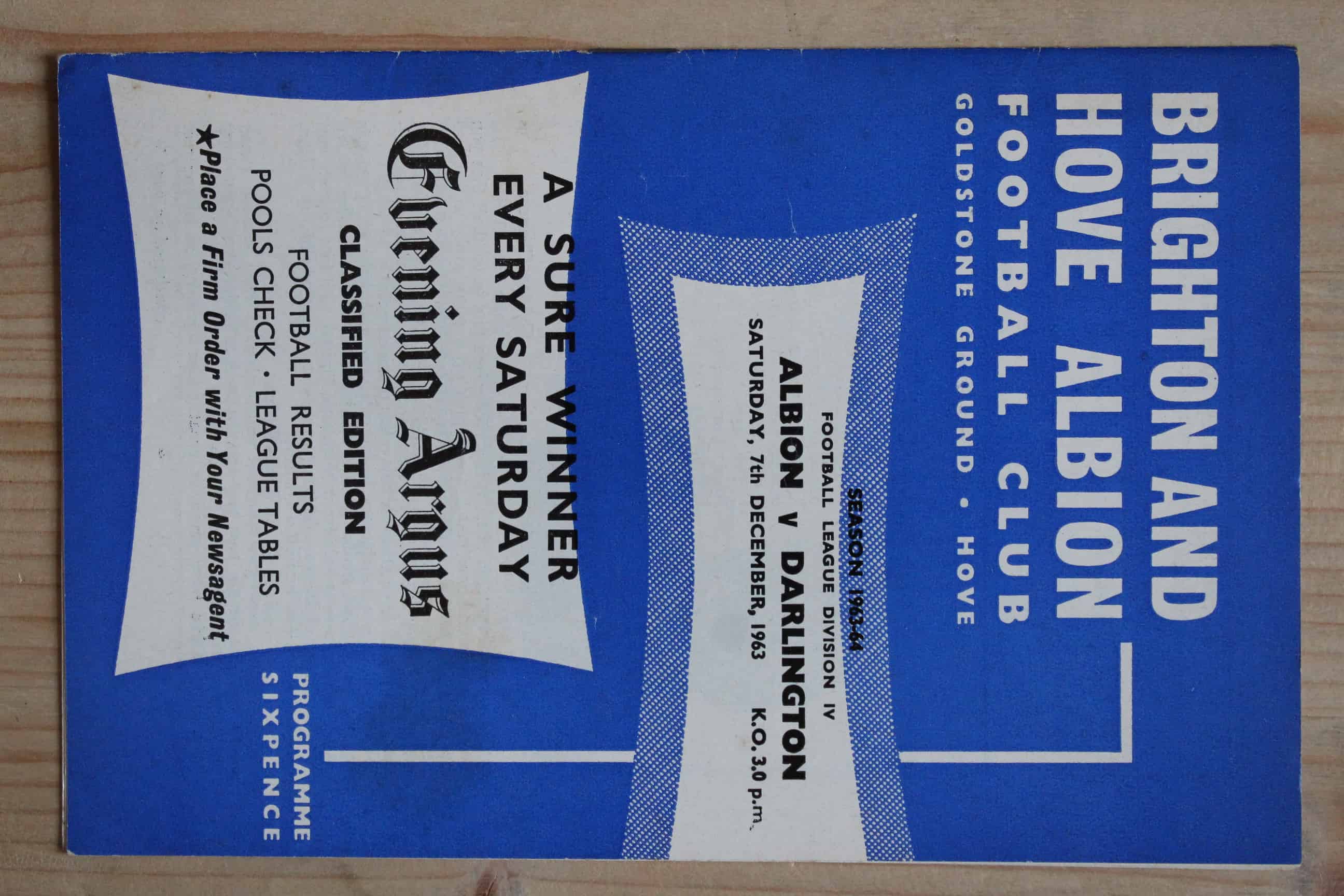 Brighton & Hove Albion FC v Darlington FC